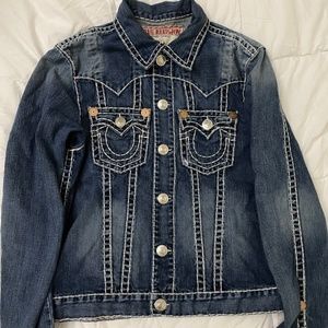 vintage true religion jean jacket XL